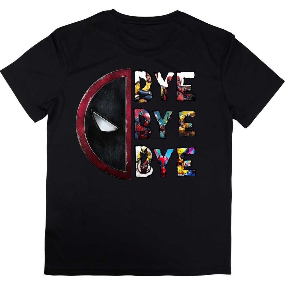 Deadpool Bye Bye Bye T-Shirt Unisex Cotton Adult Superhero Movie Small